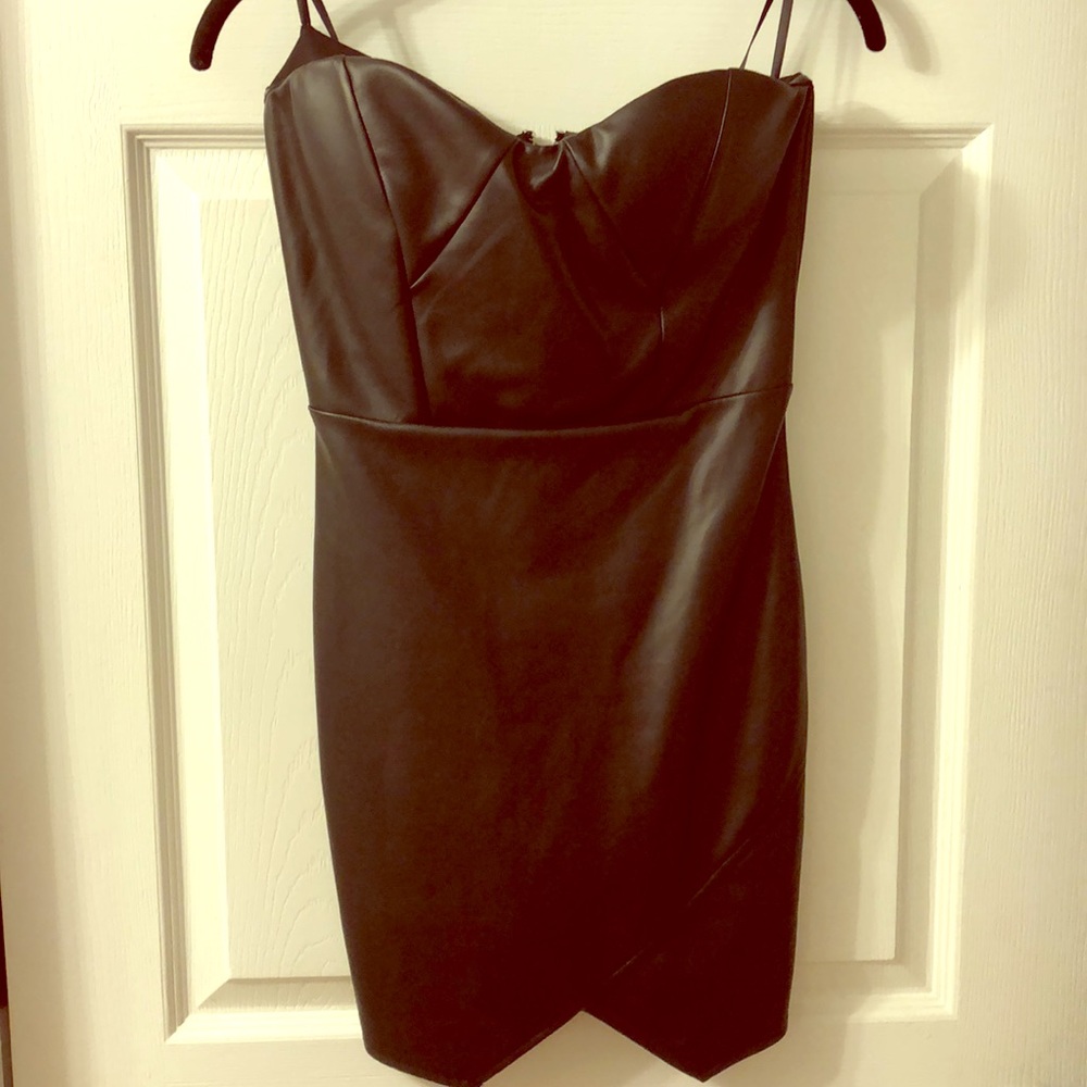 Bebe black strapless mini dress